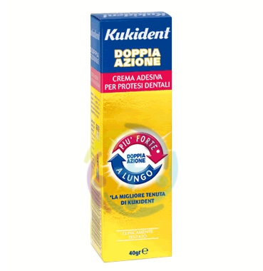 Kukident Linea Protesi Dentali Doppia Azione Crema Adesiva Protettiva 40 g