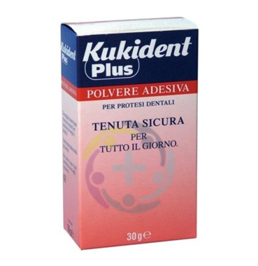 Kukident Linea Protesi Dentali Plus Tenuta Sicura Polvere Adesiva 30 g
