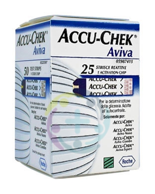 Accu-Chek Linea Controllo Glicemia Aviva 25 Strisce Rilevatrici