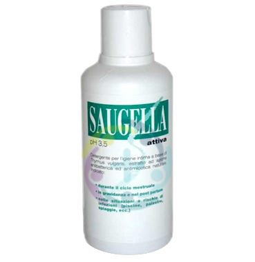 Saugella Linea Attiva Verde Dermoliquido Detergente Intimo Delicato 500 ml