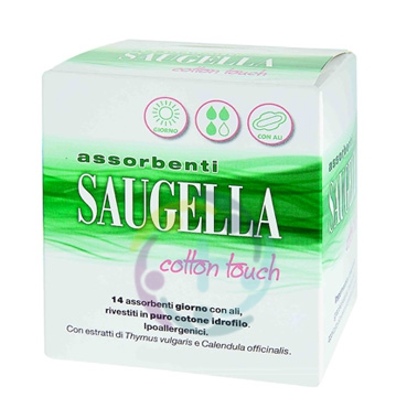 Saugella Linea Cotton Touch 14 Assorbenti Giorno con Ali in Puro Cotone Offerta