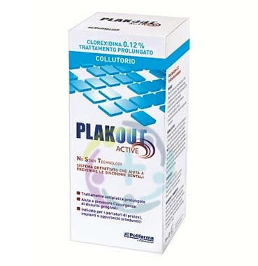 Polifarma Linea Igiene Dentale Quotidiana Plakout Active 0,12 Collutorio 200 ml