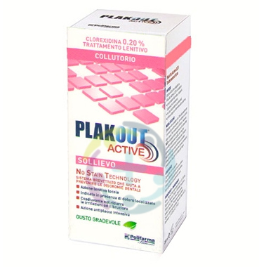Polifarma Linea Igiene Dentale Plakout Active Sollievo 0,20 Collutorio 200 ml