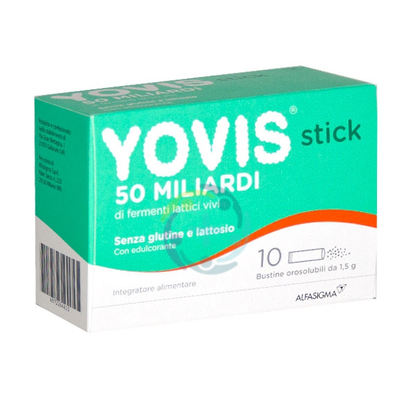 Alfasigma Linea Intestino Sano Yovis Integratore di Fermenti Lattici 10 Stick