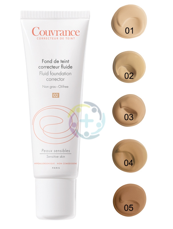 Avene Linea Couvrance Coprente Fondotinta Correttore Fluido Colore 05 Sole