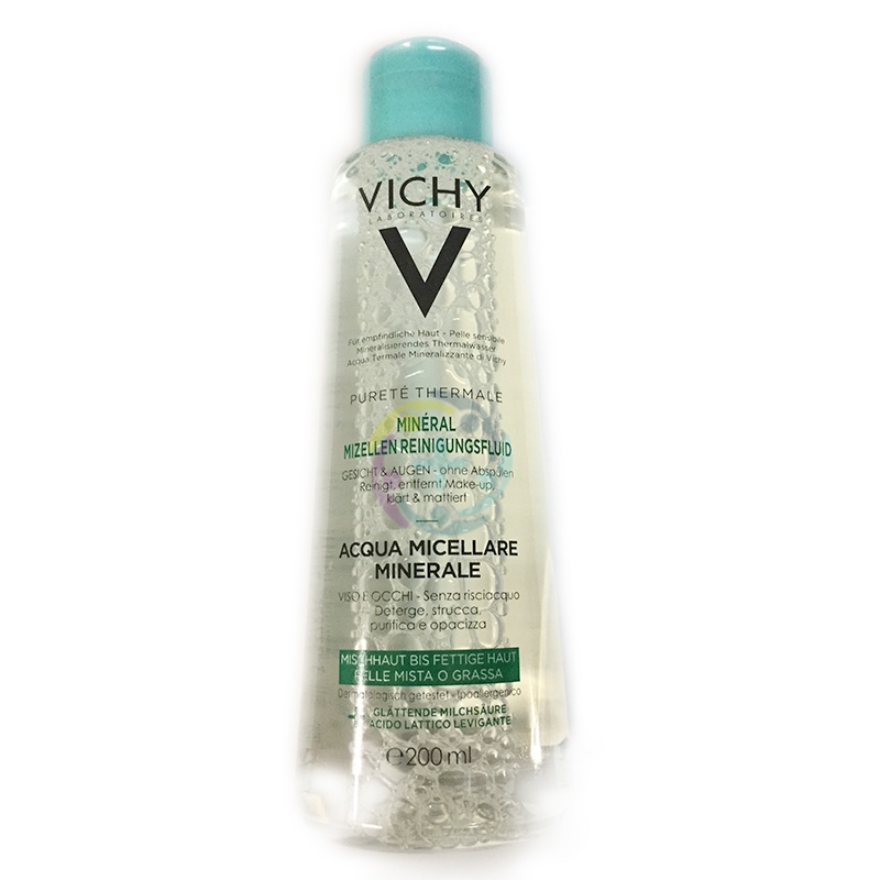 Vichy Linea Purete Thermale Viso Acqua Micellare Minerale Pelli Grasse 200 ml